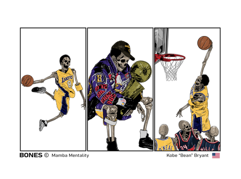 Bones The Label X "Mamba" Kobe Bryant Comic Strip Collection - Jumpmen S1