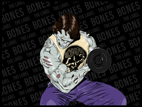 Bones The Label x Pumping Iron Gym Collection Oversized L/S Tee & Hoodie