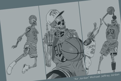 Bones The Label X "Air Jordan" Michael Jordan Comic Strip Collection - Jumpmen S1