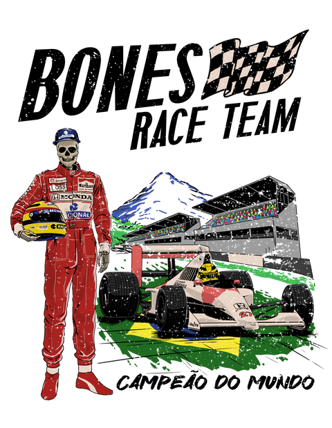 Bones The Label X Campeao Do Mundo Senna Oversized T-Shirt
