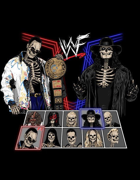 Bones The Label X Attitude Era Wrestler Tees